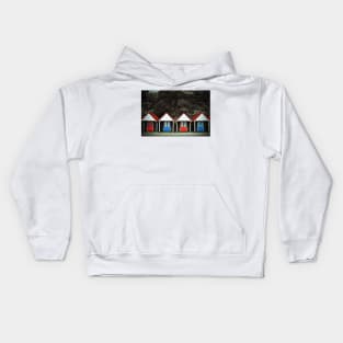 Bournemouth Beach Huts Dorset England Kids Hoodie